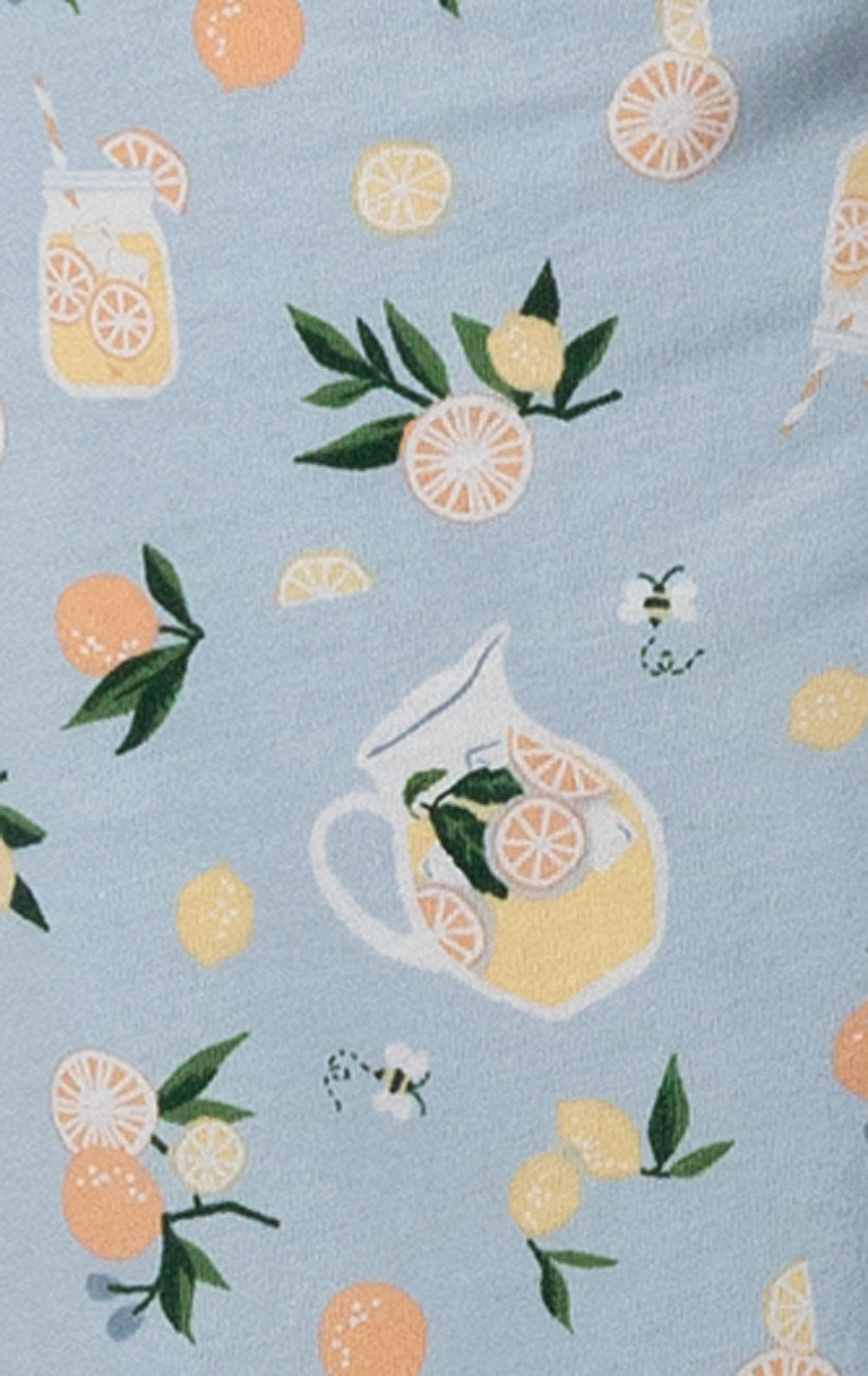 Printed Short Sleeve Button-Front Capri Pajamas