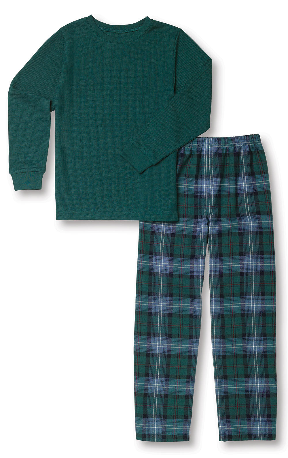 Heritage Plaid Thermal Top Unisex Kids Pajamas