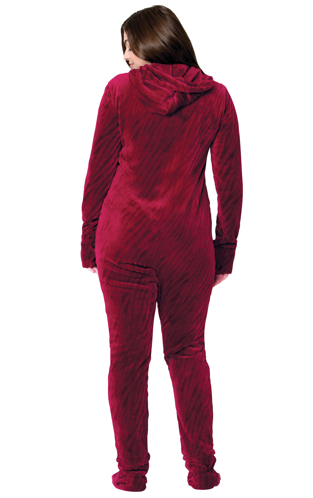 Garnet Zebra Hoodie-Footie Onesie Pajamas