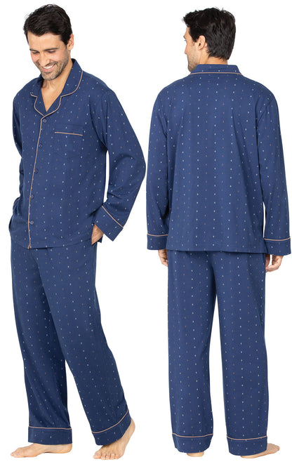 Printed Button-Front Men's Pajamas