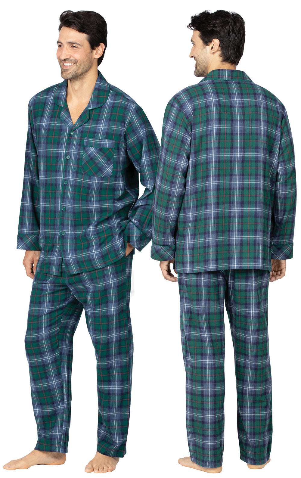 Heritage Plaid Button-Front Men's Pajamas