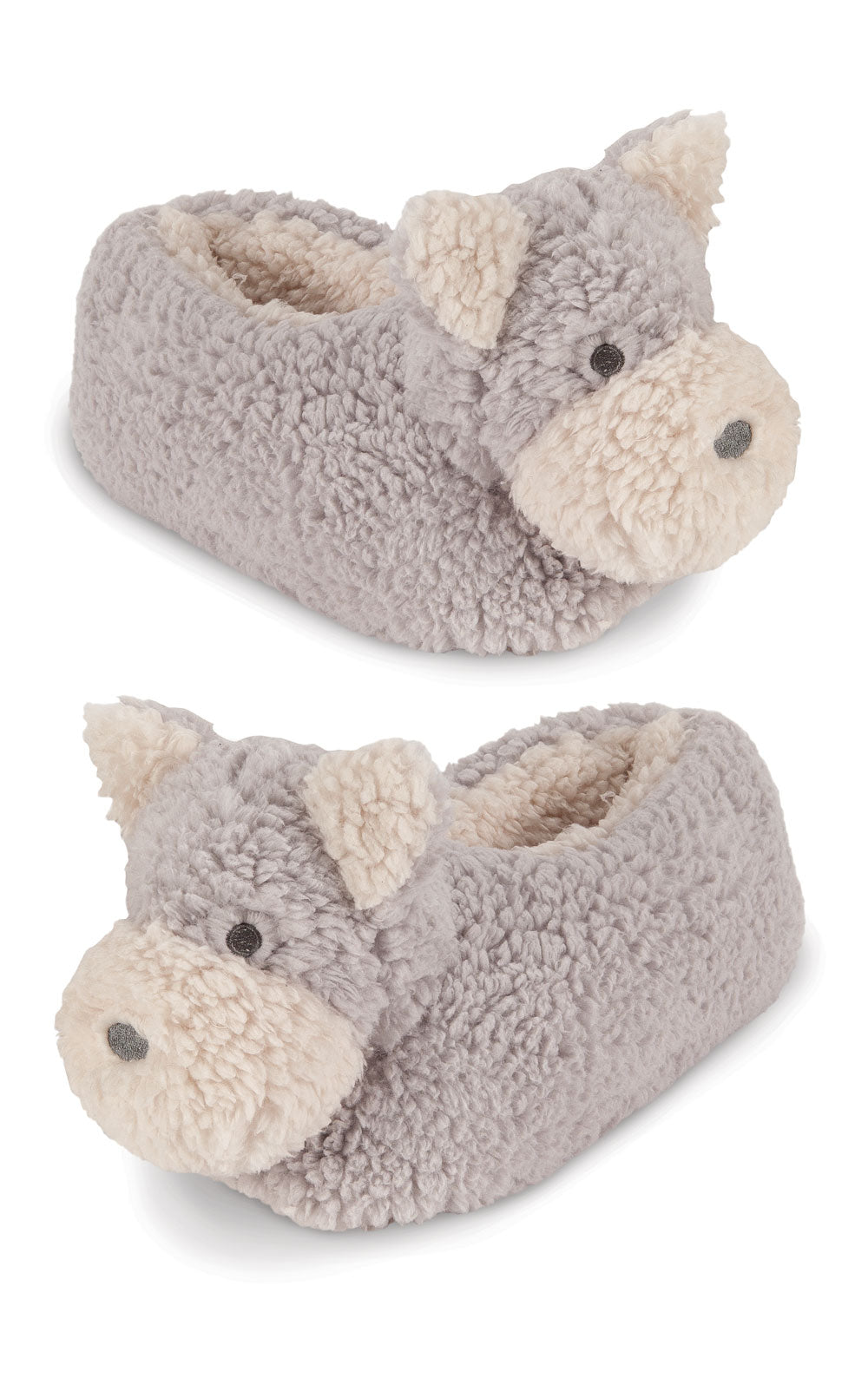 Sherpa Fleece Puppy Adult Slippers- Final Sale