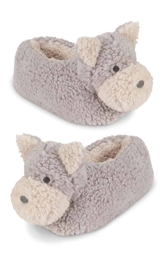 Sherpa Fleece Puppy Adult Slippers- Final Sale