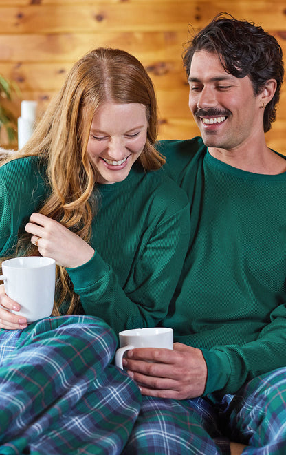 Heritage Plaid Matching Couples Pajamas