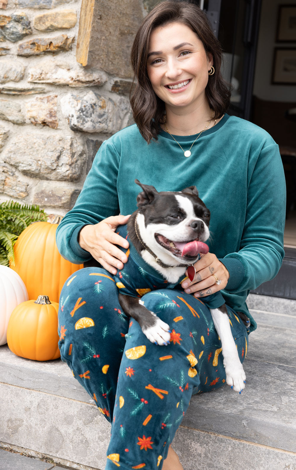 Holiday Garland Matching Pet & Owner Pajamas