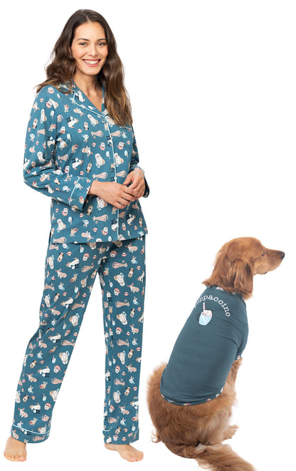 Coffee Dogs Matching Pet & Owner Pajamas