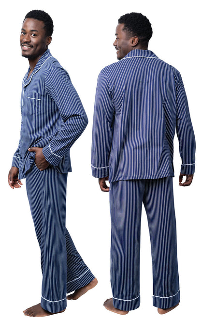 Classic Stripe Button-Front Men's Pajamas