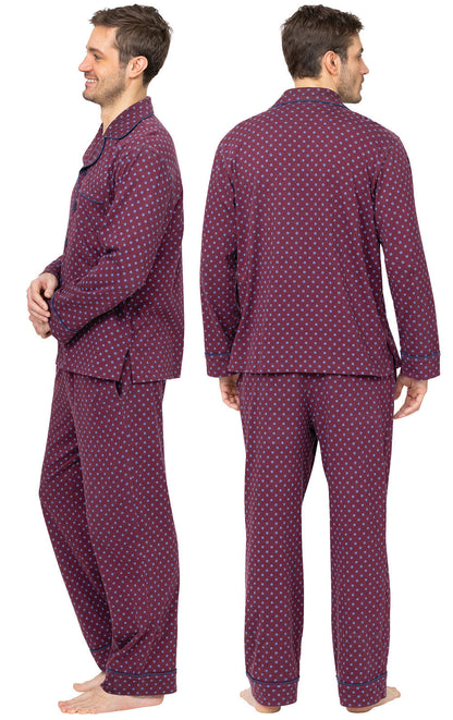 Printed Button-Front Men's Pajamas