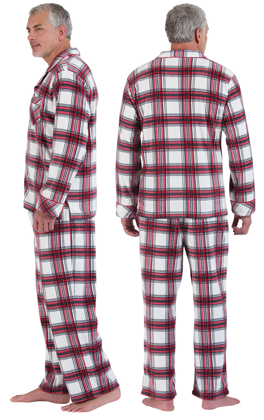 Fireside Fleece Button-Front Men's Pajamas