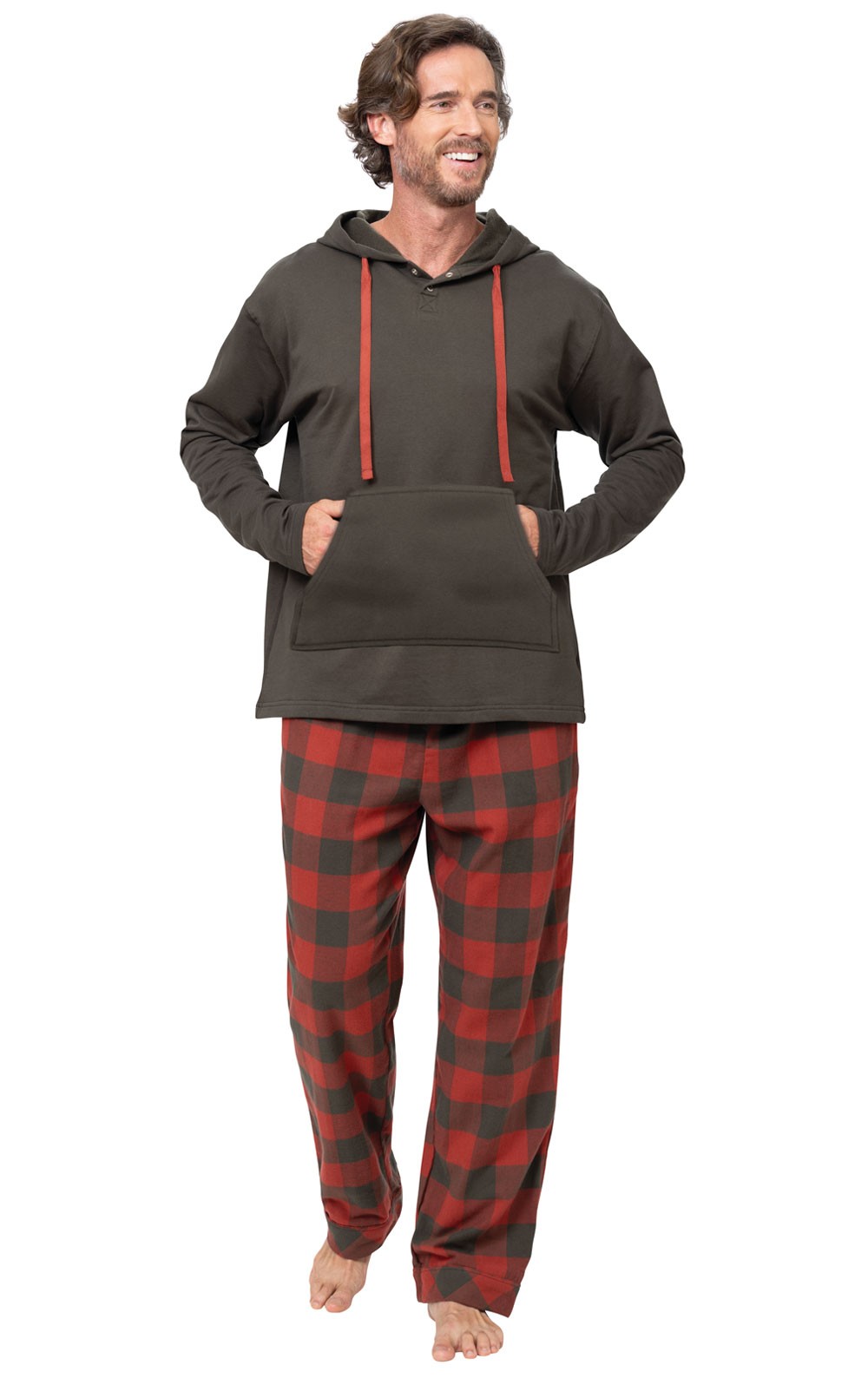Buffalo Plaid Matching Couples Pajamas