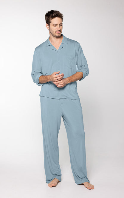 Consciously Cozy Capri & Button-Front Matching Couples Pajamas