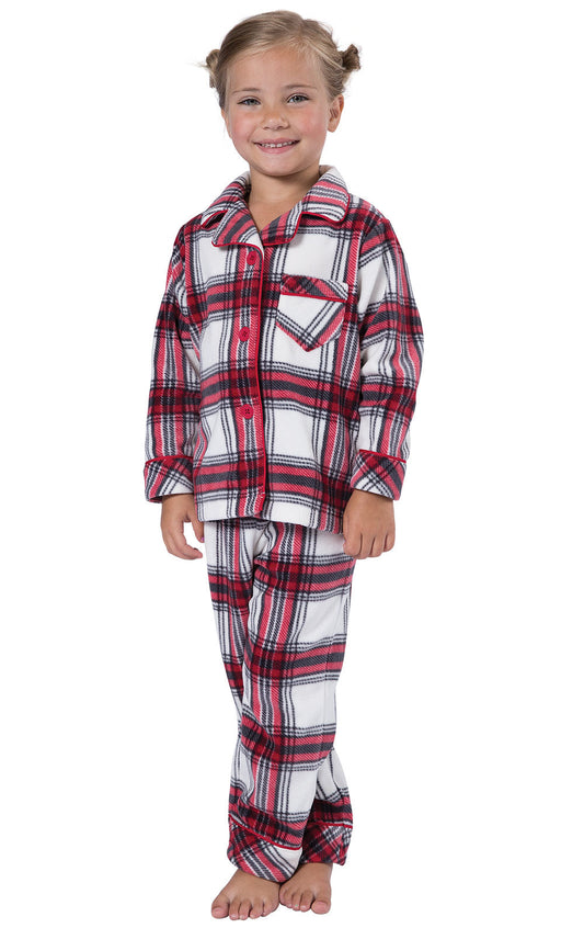 Fireside Fleece Button-Front Toddler Pajamas
