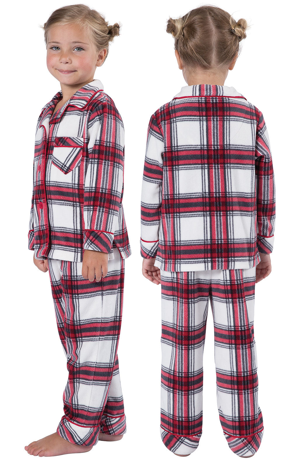 Fireside Fleece Button-Front Toddler Pajamas