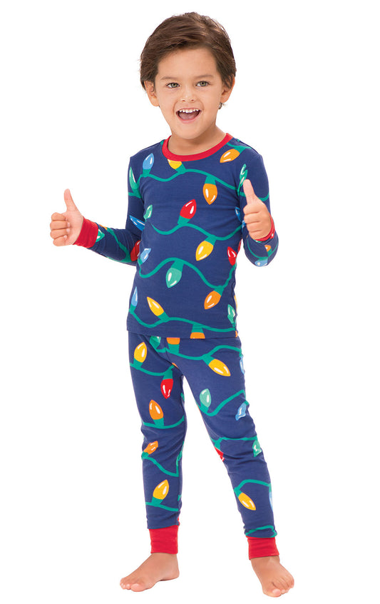 Christmas Lights Toddler Pajamas - Family Set