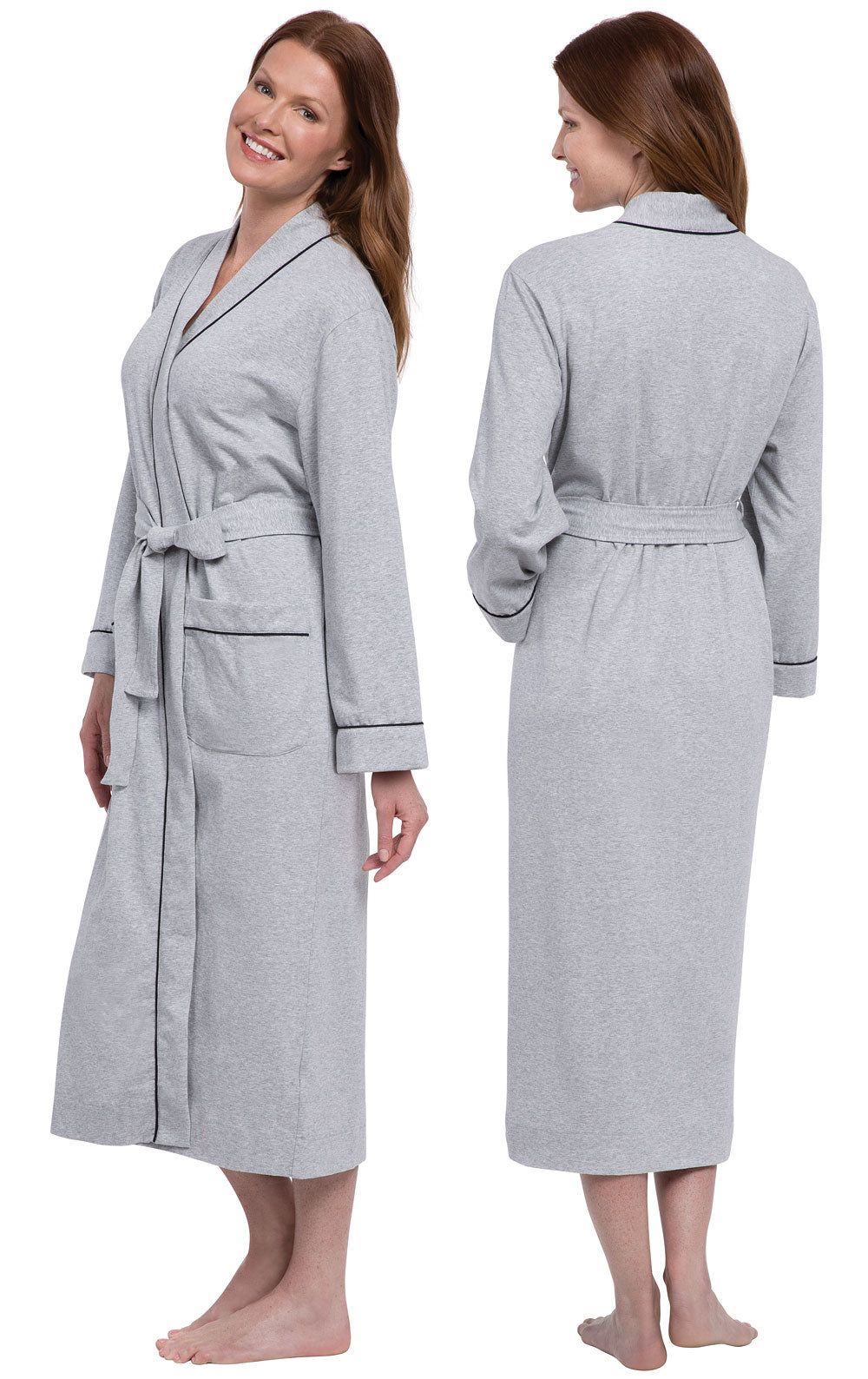 Solid Jersey Long Robe