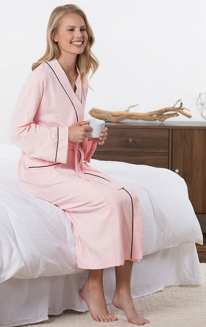 Solid Jersey Long Robe