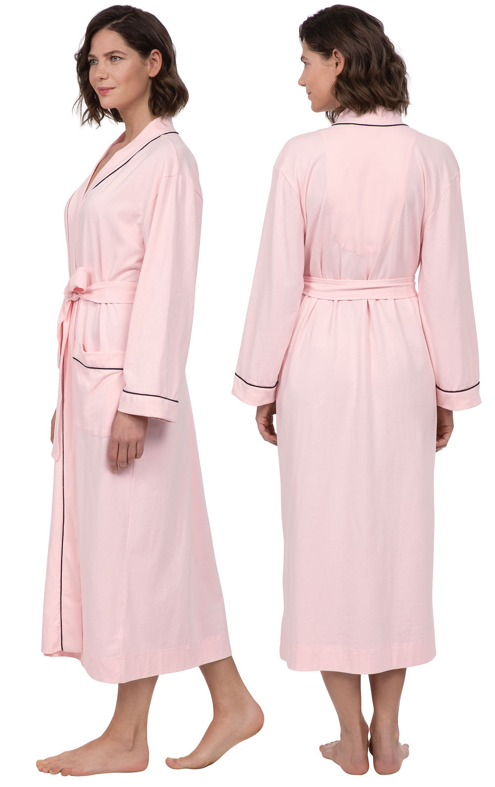 Solid Jersey Long Robe