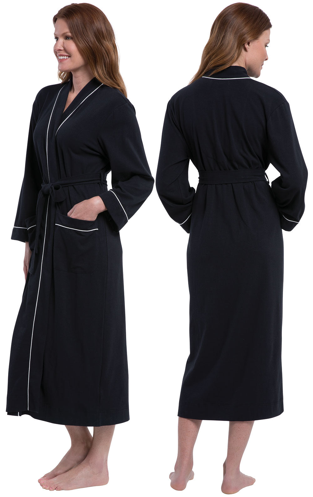 Solid Jersey Long Robe