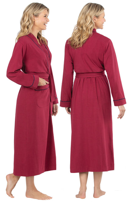 Solid Jersey Long Robe