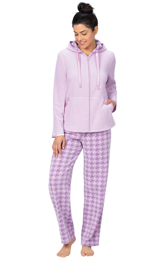Snuggle Fleece Zip-Up Hoodie Pajamas - Final Sale