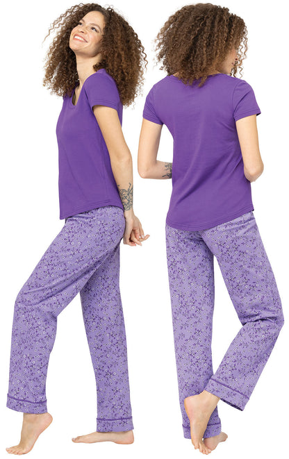Short Sleeve V-Neck Pajamas