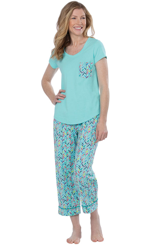 De-Vine - Pocket Tee Capri Pajamas - Final Sale