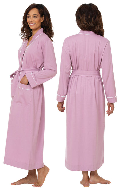 Solid Jersey Long Robe