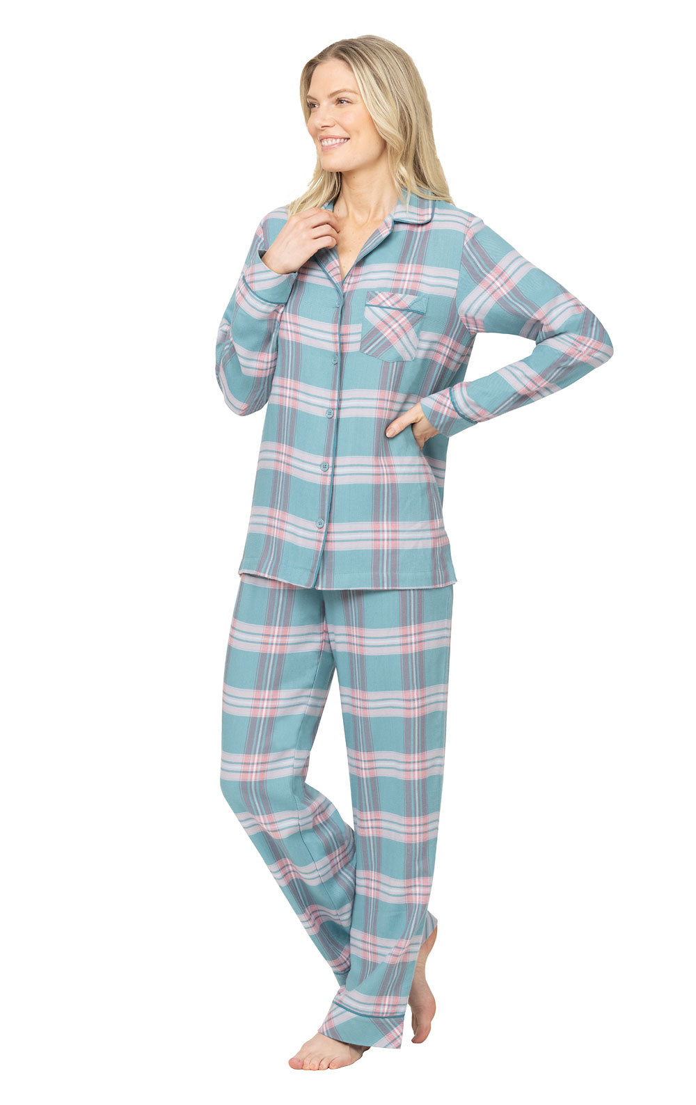World's Softest Flannel Button-Front Pajamas