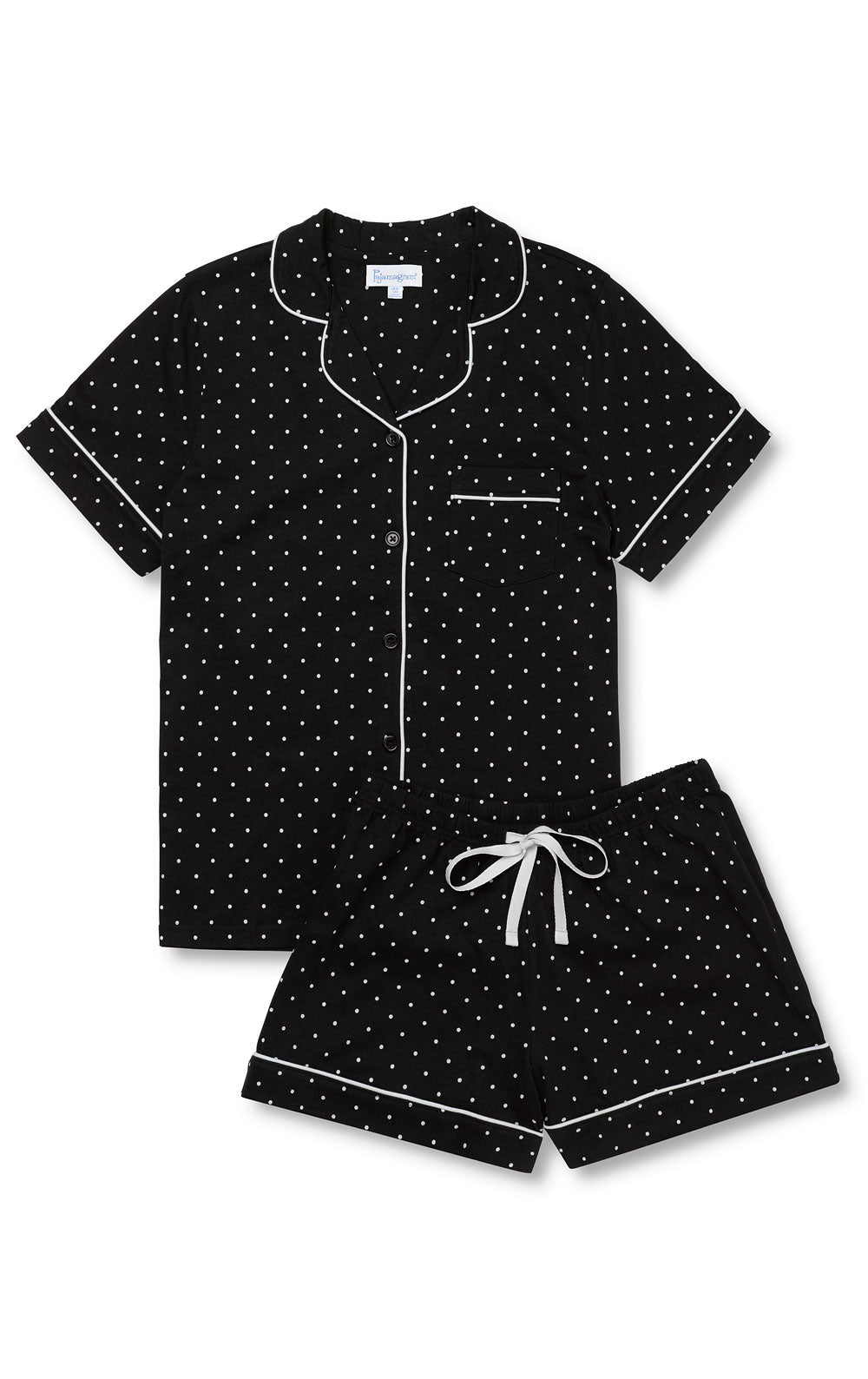 Classic Polka-Dot Button-Front Short Set