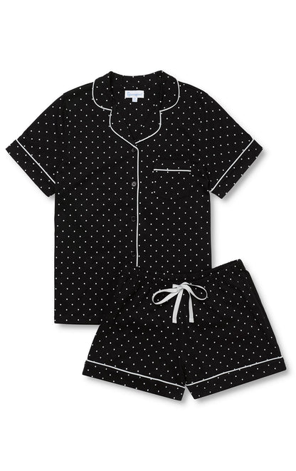 Classic Polka-Dot Button-Front Short Set