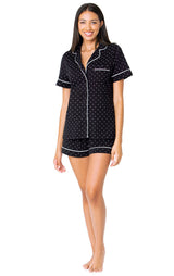 Black/Pewter Polka-Dot