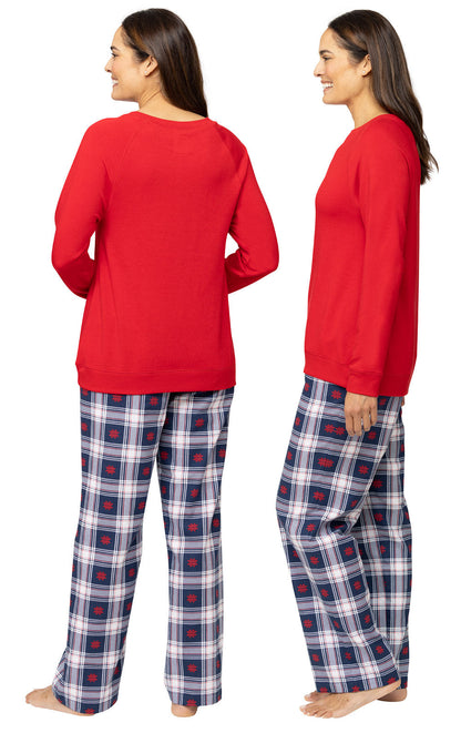 Snowfall Plaid French Terry & Flannel Pajamas