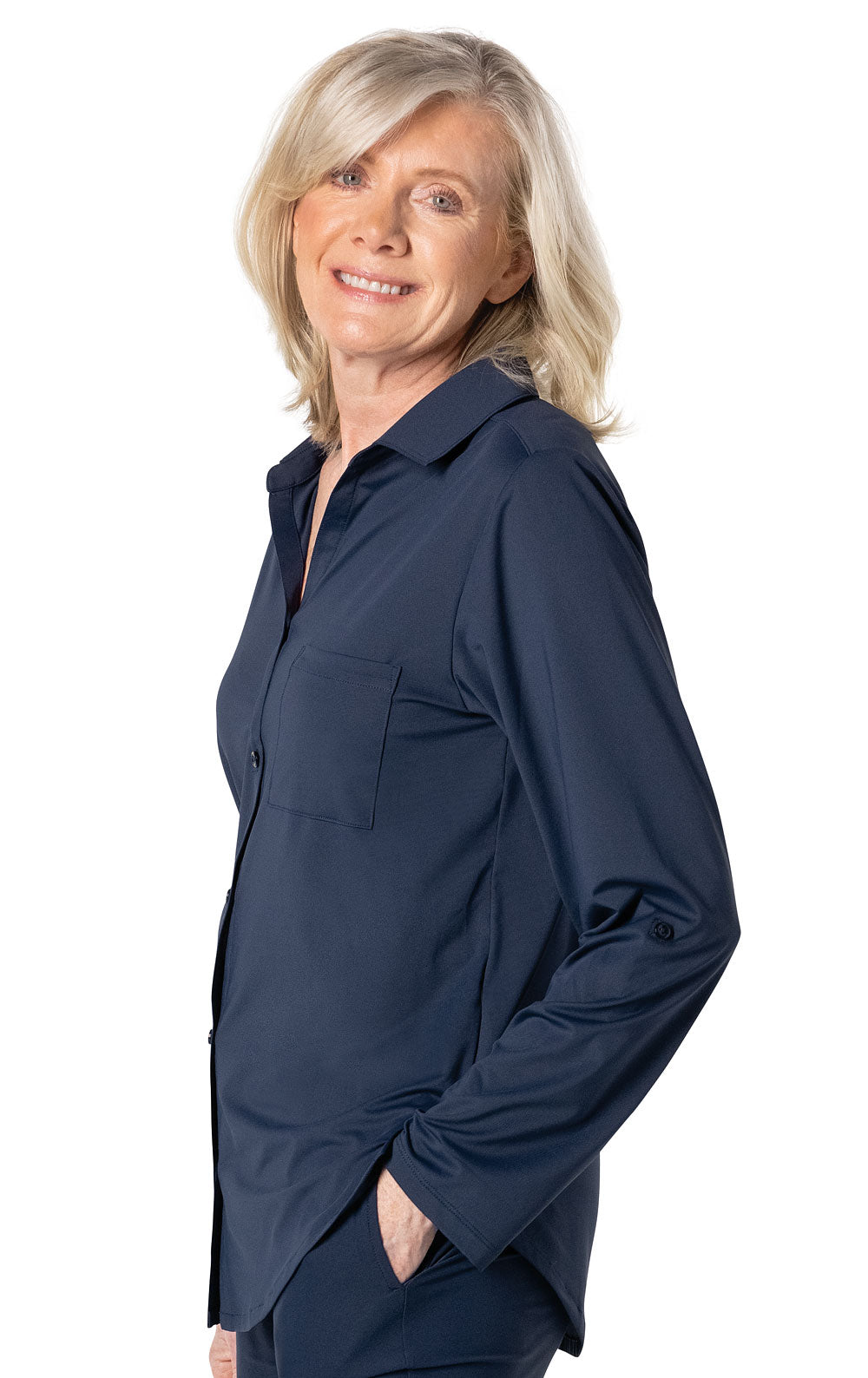 Cooling Pajama Convertible Sleeve Shirt