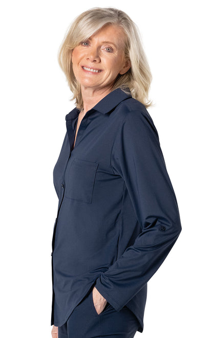 Cooling Pajama Convertible Sleeve Shirt