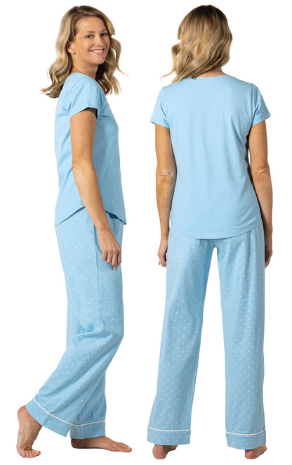 Classic Polka-Dot Short Sleeve Pajamas