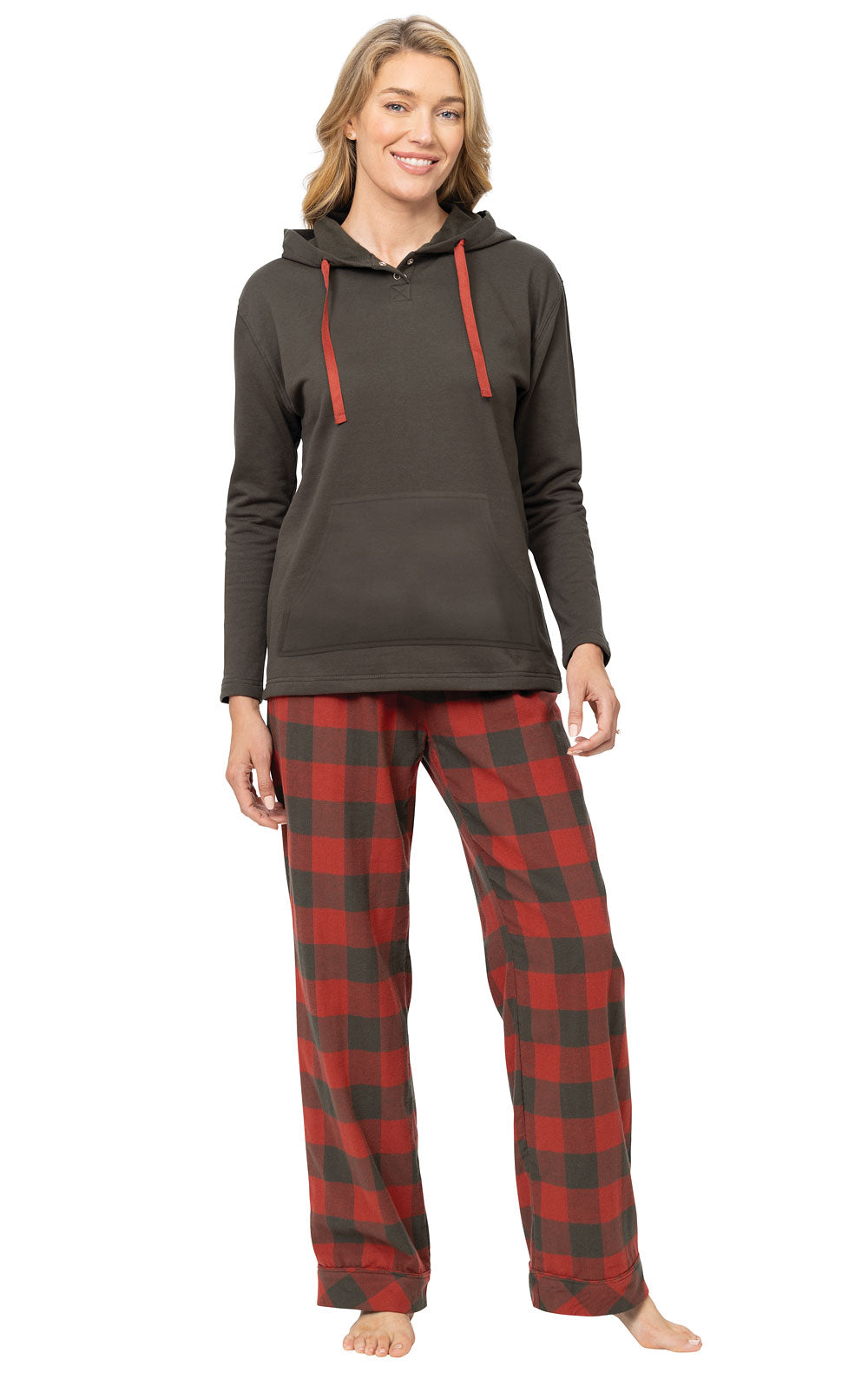 Buffalo Plaid Matching Couples Pajamas