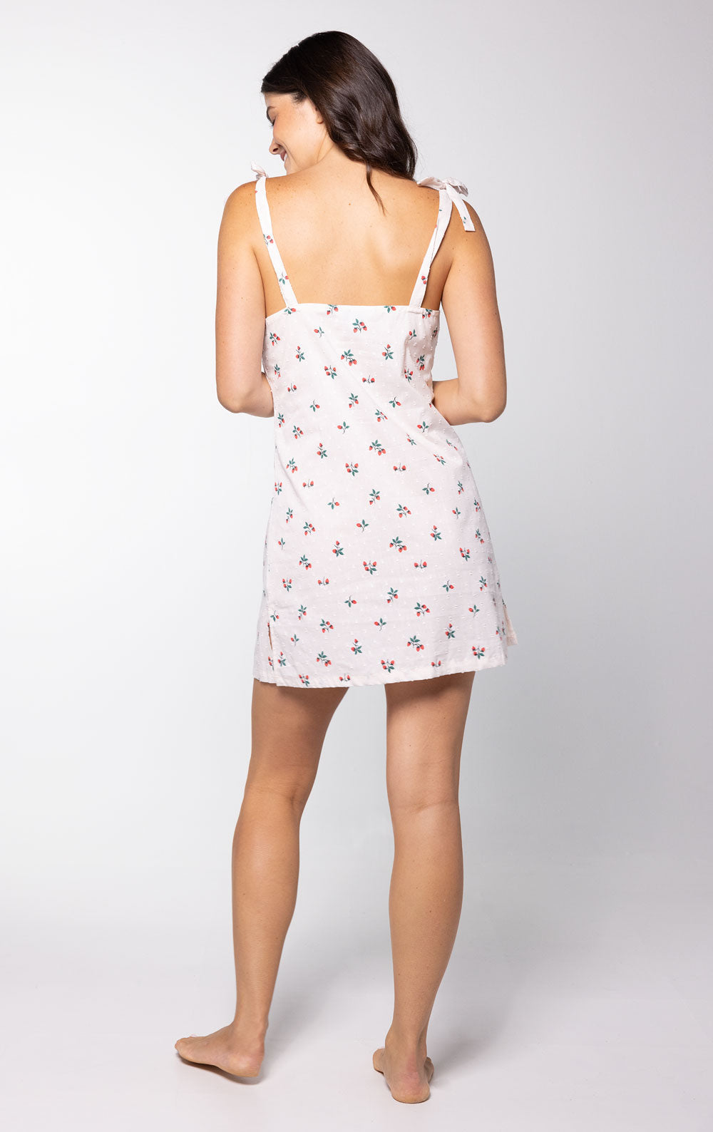 Rested Cotton Chemise – Strawberry Cream