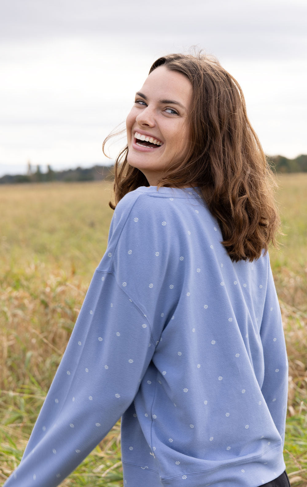 Ditsy Floral French Terry Crew