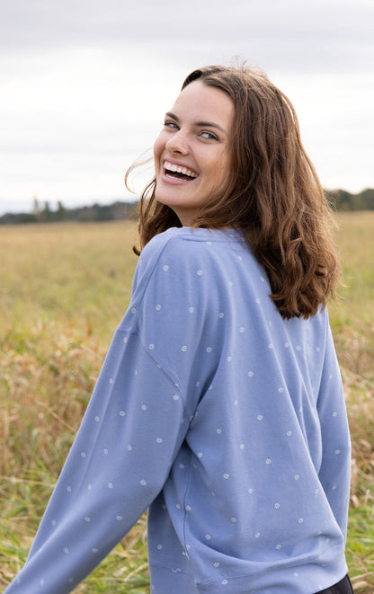 Ditsy Floral French Terry Crew