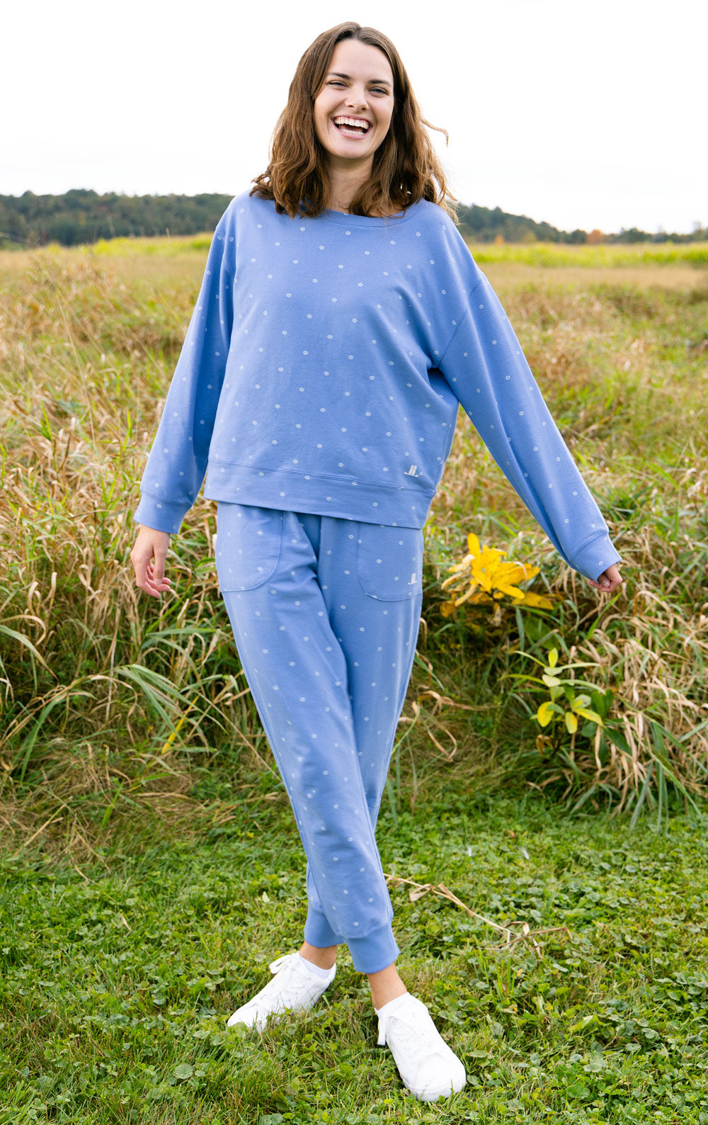 Ditsy Floral French Terry Crew