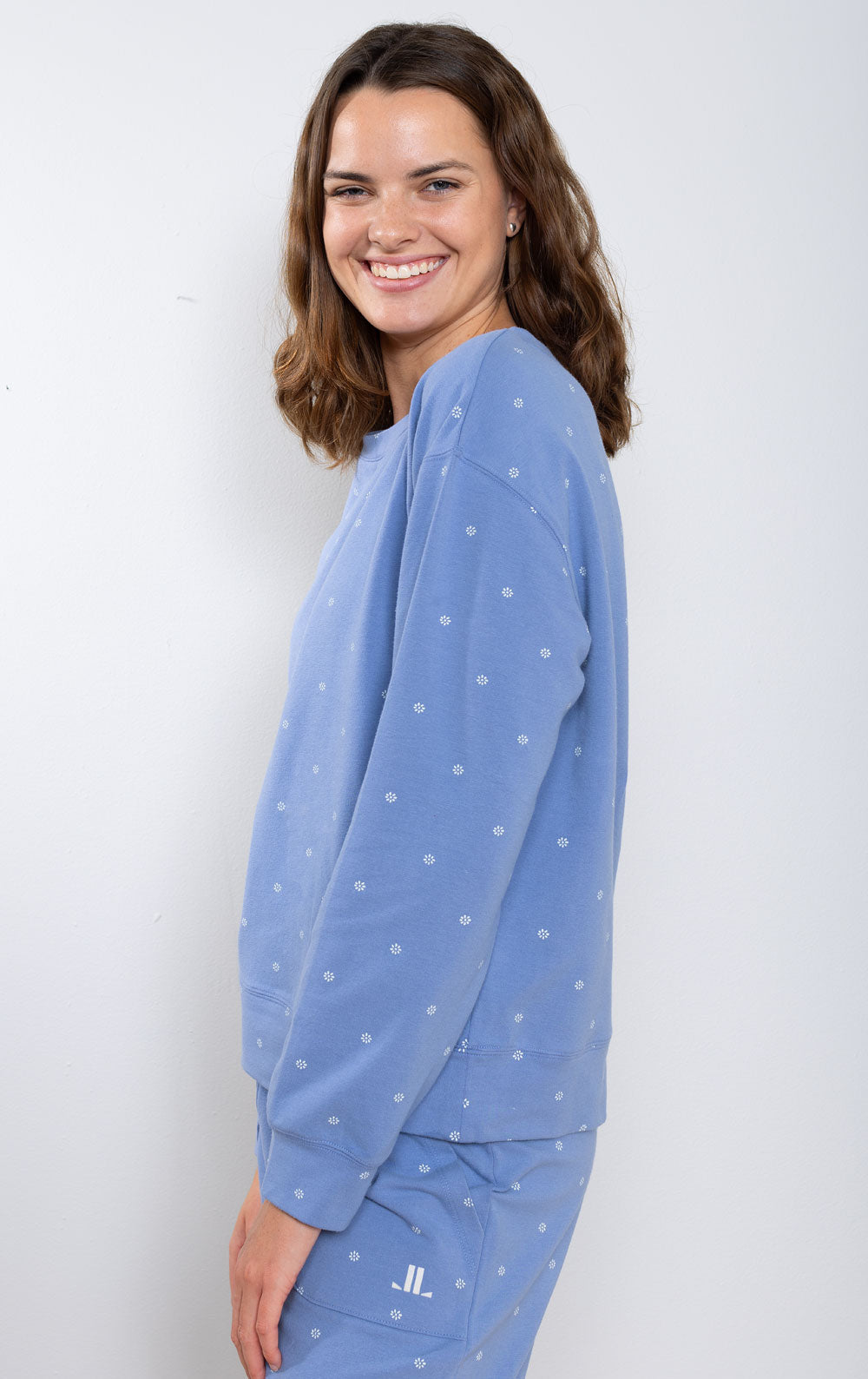 Ditsy Floral French Terry Crew