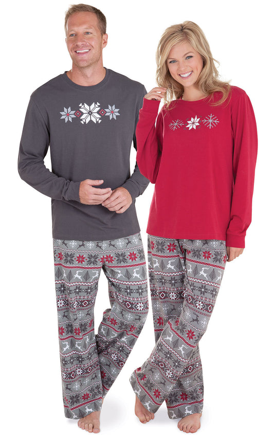 Nordic Matching Couples Pajamas
