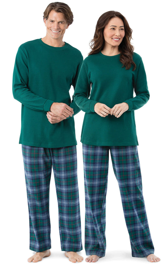 Heritage Plaid Matching Couples Pajamas