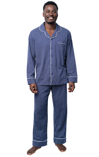 Classic Stripe Button-Front Men's Pajamas