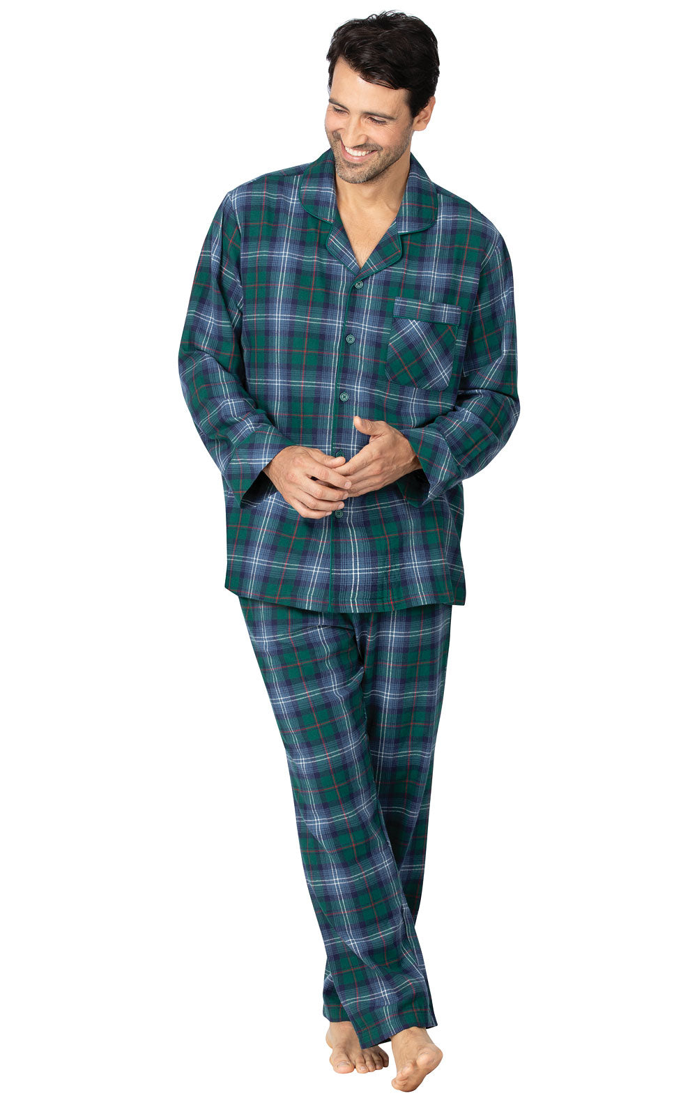 Heritage Plaid Button-Front Men's Pajamas