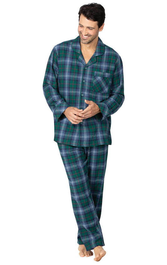Heritage Plaid Button-Front Men's Pajamas