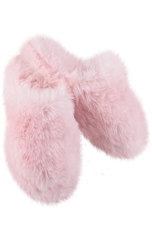 Pink Fuzzy Wuzzy Adult Slippers- Final Sale