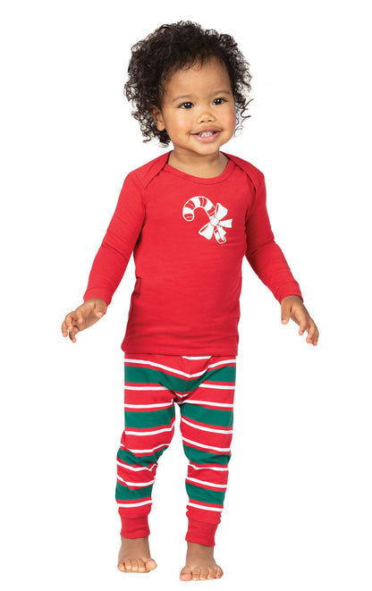 Christmas Stripe Infant Pajamas - Final Sale