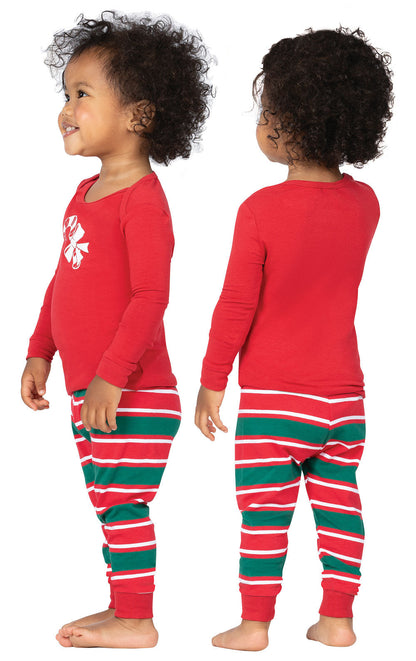 Christmas Stripe Infant Pajamas - Final Sale