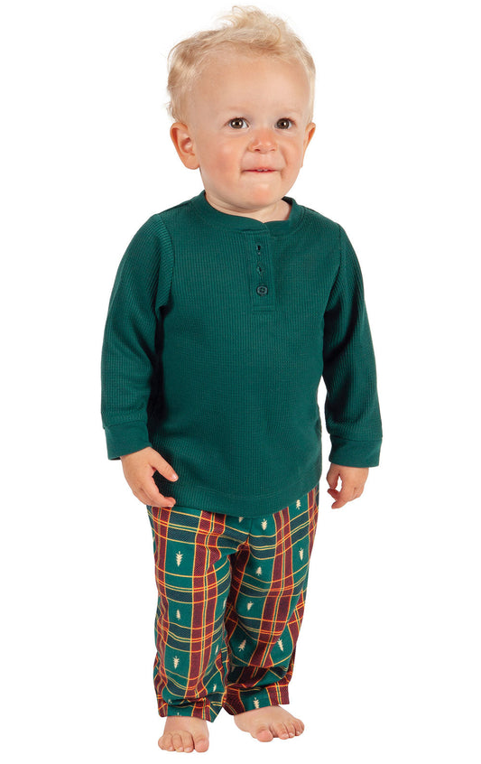 Christmas Tree Plaid Infant Pajamas - Final Sale